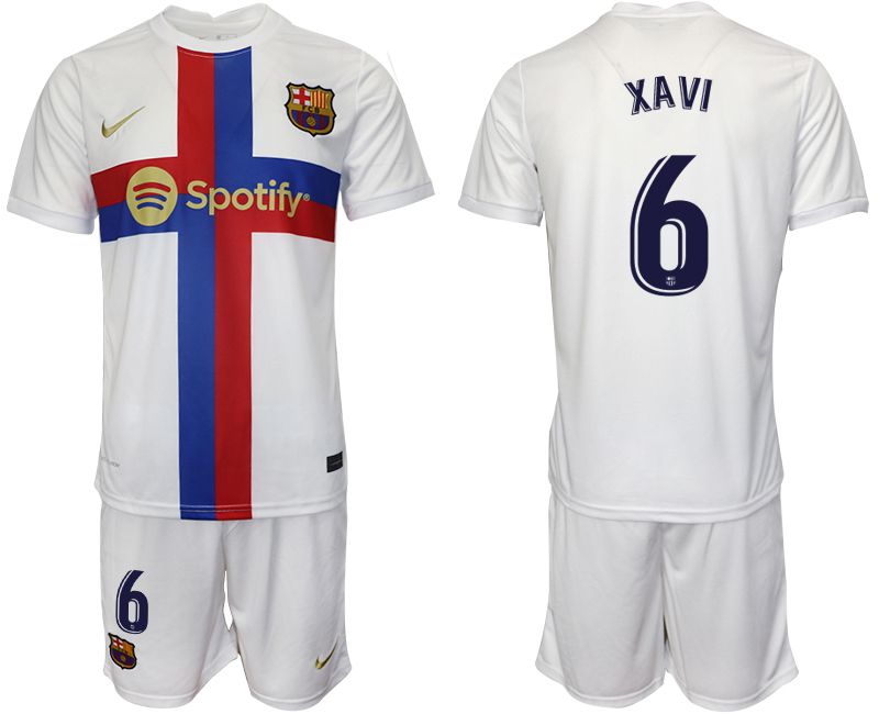 Men 2022-2023 Club Barcelona white away 6 Soccer Jersey